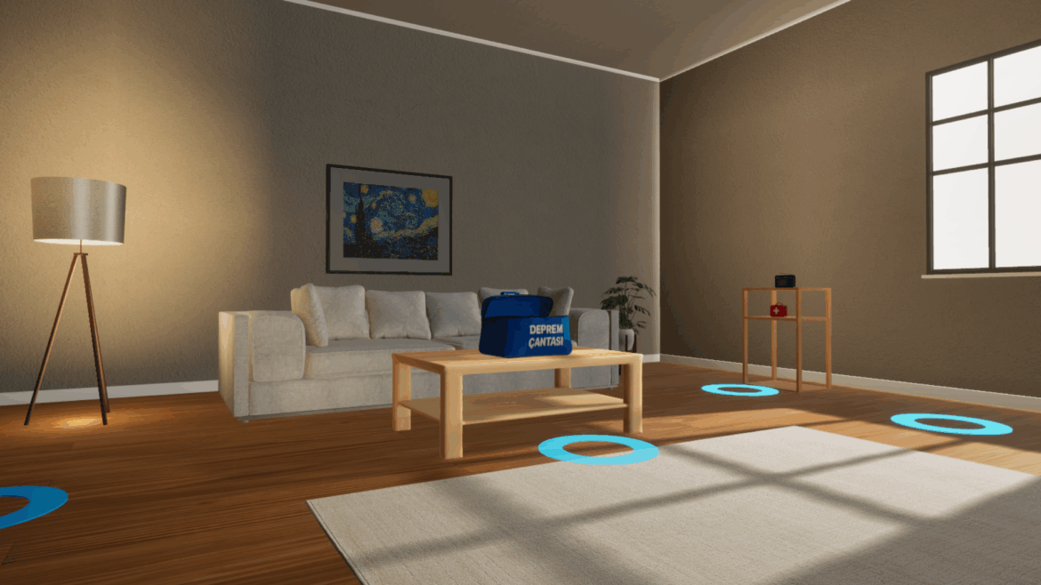 Deprem Çantası Hazırlama VR Simülasyonu